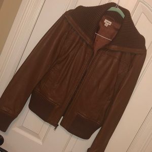 Frenchi Tan Saddle Leather Jacket XL